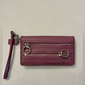 Coach Purple Leather Wallet